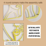 CIFbuy Metal Baked Paint Abstract Female Line Art 3-Piece Wall Decor Set Modern Home Decor (TikTok, temu pickup) - Image 2