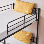 Same Code 12883671 Iron Bed Bunk Bed with Ladder for Kids Twin Size Black - Image 36