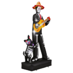 7.3ft Ghostly Musician with Dog, 6 LEDs, Black, White, Orange, Halloween Inflatable Decoration, 1500mA, 12V, US Standard - Image 11