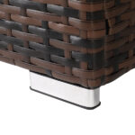 Replace 95812680 40*40*57cm Iron Frame Gas Bottle Storage Rattan Side Table Brown Gradient - Image 10