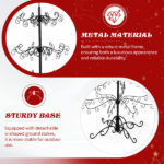 6ft Wrought Iron Christmas Tree, Metal Ornament Display Tree Stand for for Holiday Party Home Decor, Indoor & Outdoor Decor Hanger, Black - Image 7