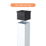 Portable Folding Bar Table with Shelf, Tradeshow Podium Table with Black Skirt and Carrying Bag, for Indoor Outdoor Party Picnic Exhibition, Black - Image 9
