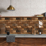 10 PCS 3D Wall Brick Self Adhesive Removable Wallpaper 11.8 x 11.8 Inch Wallpaper Brick Breakaway Wall Decals Vintage Faux Brick Wallpaper Brown for Fireplace Kitchen Backsplash - Image 8
