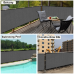 5'X50' Dark Grey HDPE Fence - Image 6