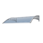 Awning for Door Entrance Window, 38x40 Inch Window Canopy Exterior, UV Rain Snow Protection for House Porch Patio Deck, Gray Bracket & Gray Blue Board - Image 2