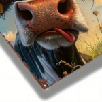 CIFbuy 1pc Metal Bull Head Wall Art, 2D Flat Cartoon Animal Sign Decorative Painting For Living Room, Man Cave, Bedroom, Kitchen Home D TikTok, TikTok, nting For Living Room, Man Cave, Bedroom Self-pickup Logiopics - Image 5
