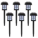 6pcs White LED Solar Lantern Torch Light Garden Landscape Lighting - Image 6