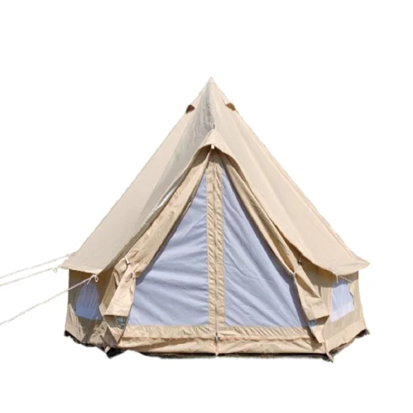 4m 4-6 Person 4 Season Waterproof Oxford Yurt Camping Tent with Galvanized Steel Frame