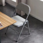 Same code 52529768 4pcs Elegant Foldable Iron & PVC Chairs for Convention & Exhibition Gray - Image 39