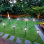 6pcs White LED Solar Lantern Torch Light Garden Landscape Lighting - Image 20