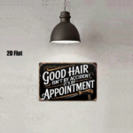 CIFbuy 1pc Vintage Barber Shop Sign "Good Hair Isn't By Accident, It's By Appointment" 2D Flat Poster Distressed Wall Art Home Office D TikTok, TikTok, Self-pickup Logiopics - Image 3