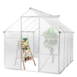 20' x 10' x 7' Walk-in Tunnel Greenhouse, Portable Hot House with Galvanized Steel Hoops & 12 Roll-up Windows - Image 12