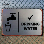 CIFbuy Vintage Distressed Metal Sign 8x12 Inch Drinking Water Reminder Plaque, Waterproof Rustproof 2D Flat Iron Art Wall Decor For Hom TikTok, TikTok, Hom Self-pickup Logiopics - Image 3