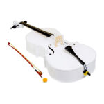 4/4 Wood Cello Bag Bow Rosin Bridge White - Image 4