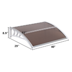 Same Code 28466374 HT-100 x 80 Household Application Door & Window Rain Cover Eaves Brown Board & White Holder - Image 5