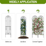 2 Pack 16" x 61" Rustproof Iron Garden Trellis - Image 12