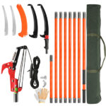 26ft Manual Pole Saw, Lightweight Tree Trimmers Long Handle Pruner Set, Sharp Steel Blade and Scissors Pole Saw for Trimming Palm, Pear Tree, Fir Tree, Other High Trees and Shrubs - Image 2