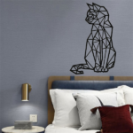 CIFbuy Vintage Style 3D Geometric Cat Wall Art Handcrafted Metal Sculpture Home Office Decor(TikTok, temu pick-up service) - Image 6