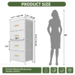 4 Drawers Dresser for , Fabric Storage Dresser, Organizer Unit for Living Room, Hallway, Closets (Shipment from Walmart) - Image 2