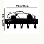CIFbuy1-Piece Dazzling Racing Car Metal Key Holder: Artistic Wall-Mounted Hook with Ornamental Design | Key Chain Accessory & Decorative Sculpture.Key Hooks(TikTok/temu self-pickup orders)
