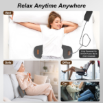 2 In 1 Massager Pillow: This ergonomic lumbar support pillow integrates vibration massage and heat therapy, delivering dual comfort to relieve back soreness caused by prolonged sitting. It features 3 adjustable massage modes and 3 heat settings for personalized relief. - Image 6
