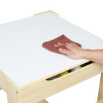 Children's Wooden Table And Chair Set With Two Storage Bags (One Table And Two Chairs) - Image 21