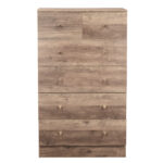 R279-9 Gray Particleboard with Textured Melamine Finish, 66*40*111cm, 4+2 Drawer Cabinet, Matte Gold Handles - Image 3