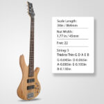 Do Not Sell on Amazon 44 Inch GIB 5 String H-H Pickup Laurel Wood Fingerboard Electric Bass Guitar with Bag and other Accessories Burlywood - Image 6