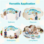 11-in-1 Dinosaur Activity Wall Busy Board Panels-- Wooden Sensory Toy-Blue - Image 8