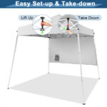 94.5”X94.5”X86.6” pop-up gazebo White - Image 7