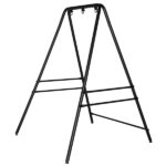 133*137*180cm Wrought Iron Four-Legged Standing 200kg Three Rings Hanging Chair Frame Black - Image 12
