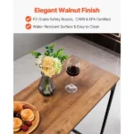 Bar Table, 1PCS 63″ Kitchen Bar Table, Tall Dining Table with Smooth Rounded Edge, Rectangular High Top Table for Balcony or Living Room, Light Brown and Black, Extended Horizontal Layout (Shipment from Walmart) - Image 5