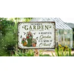 CIFbuy Beautiful Garden Heart Metal Sign Personalized Custom Garden Decor Wall Plaque Gift For Gardener (TikTok, temu pick-up service) - Image 2