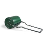 16in Heavy Duty Steel Lawn Roller, Garden Roller Can Be Filled with Water or Sand, Hand Roller with U-shaped Handle, Green & Black - Image 2
