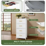 4 Drawers Dresser for , Fabric Storage Dresser, Organizer Unit for Living Room, Hallway, Closets (Shipment from Walmart) - Image 4