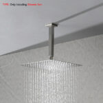 Shower Arm with Flange, 1/2 NPT Tapered Threads, Rain Shower Head Arm, Ceiling Mounted Shower Extension Arm - Image 4