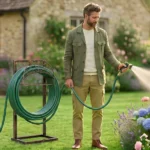 Garden Hose Holder, Water Hose Holder Stand with Storage Basket, Heavy Duty Freestanding Garden Hose Hanger Storage Rack with 4 Spikes for Outside Yard Lawn Farm, Bronze - Image 11