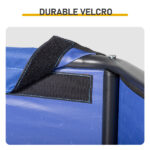 4*4*3.3FT Black Iron Pipe PVC Coated Polyester Tarpaulin Waterproof and UV-resistant Blue Pet Tent. Tarpaulin bottom is sewn together; top has Velcro closure - Image 8