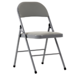 Same Code 31709558 6pcs Elegant Foldable Iron & PVC Chairs for Convention & Exhibition Gray - Image 6