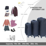 (20+24) Two-piece suitcase suitcase set Oxford trolley case without password lock universal wheel GRAY -Does not support self pick up - Image 6