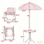 Outdoor Table with Foldable Chairs - Image 2