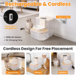 Smart Automatic Pet Water Dispenser, Automatic Pet Water Dispenser with Dual Tank,Dual Tank Filtration 4.5L Cordless Water Fountain with Remote Control for Pets - Image 3