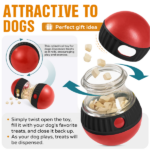Interactive Dog Treat Ball, Dog Treat Dispenser Toy - Interactive Adjustable Treat Dispensing Dog Puzzle Toy - Mental Stimulation & Slow Feeder for Small, Medium, and Large Breeds - Durable & Fun Boredom Relief Game - Image 2