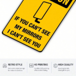 CIFbuy Funny Warning Sign If You Can't See My Mirrors I Can't See You Quote, Mirrors I Can't See You Quote, Vintage Rectangular Iron Plaque 8x12 Inch, Plaque 8x12 Inch, Durable Retro W You CaikTok, You CaikTok, gular Iron Plaque 8x12 Inch Self-anckup Logiopo Wge - Image 4