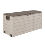 75gal 260L Outdoor Garden Plastic Storage Deck Box Chest Tools Cushions Toys Lockable Seat - Image 3