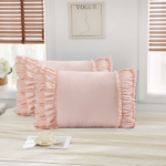 French Country Elegant Set Of 2 Ruffle Decorative Pillow Shams(TEMU&TK ) - Image 2