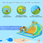 Inflatable castle for children with inflator 450W, slide, jump area, climbing wall, 395 x 350 x 260 cm - Image 12