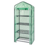 69x49x160cm Black Iron Pipe Pointed Mini Flower Stand With 4 Layers Of Grid, With Zipper Rolling Door, PE Cloth Green House SAME AS99351374 - Image 16