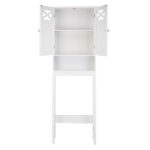 Double Door Fork Toilet Cabinet White - Image 8