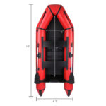 Camping Survivals 10ft PVC 330kg Water Adult Assault Boat Red Black - Image 4